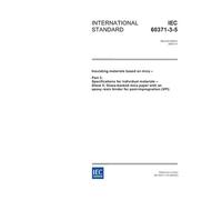 IEC 60371-3-5 Ed. 2.0 en:2005, Insulating materials based on mica - Part 3: Specifications for individual materials - Sheet 5: Glass-backed mica paper ... resin binder for post-impregnation (VPI)