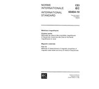 IEC 60404-10 Ed. 1.0 b:1988, Magnetic materials. Part 10: Methods of measurement of magnetic properties of magnetic sheet and strip at medium frequencies