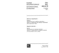 IEC 60404-8-10 Ed. 1.0 b:1994, Magnetic materials - Part 8: Specifications for individual materials - Section 10: Specification for magnetic materials (iron and steel) for use in relays