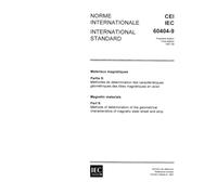 IEC 60404-9 Ed. 1.0 b:1987, Magnetic materials. Part 9: Methods of determination of the geometrical characteristics of magnetic steel sheet and strip
