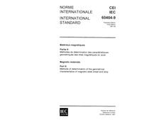 IEC 60404-9 Ed. 1.0 b:1987, Magnetic materials. Part 9: Methods of determination of the geometrical characteristics of magnetic steel sheet and strip