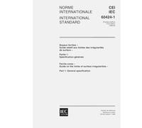 IEC 60424-1 Ed. 1.0 b:1999, Ferrite cores - Guide on the limits of surface irregularities - Part 1: General specification