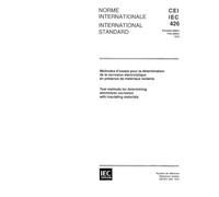 IEC 60426 Ed. 1.0 b:1973, Test methods for determining electrolytic corrosion with insulating materials