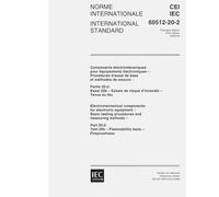 IEC 60512-20-2 Ed. 1.0 b:2000, Electromechanical components for electronic equipment - Basic testing procedures and measuring methods - Part 20-2: Test 20b - Flammability tests - Fireproofness