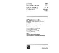 IEC 60512-8 Ed. 3.0 b:1993, Electromechanical components for electronic equipment; basic testing procedures and measuring methods - Part 8: Connector ... mechanical tests on contacts and terminations