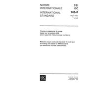 IEC 60547 Ed. 1.0 b:1976, Modular plug-in unit and standard 19-inch rack mounting unit based on NIM standard (for electronic nuclear instruments)