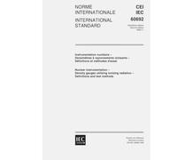 IEC 60692 Ed. 2.0 b:1999, Nuclear instrumentation - Density gauges utilizing ionizing radiation - Definitions and test methods