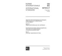 IEC 60704-2-7 Ed. 1.0 b:1997, Household and similar electrical appliances - Test code for the determination of airborne acoustical noise - Part 2: Particular requirements for fans