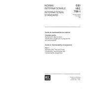 IEC 60706-1 Ed. 1.0 b:1982, Guide on maintainability of equipment. Part 1 - Sections One, Two and Three. Introduction, requirements and maintainability programme