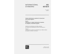 IEC 60728-9 Ed. 1.0 en:2000, Cabled distribution systems for television and sound signals - Part 9: Interfaces of cabled distribution systems for digitally modulated signals