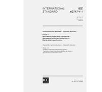 IEC 60747-4-1 Ed. 1.0 en:2000, Semiconductor devices - Discrete devices - Part 4-1: Microwave diodes and transistors - Microwave field effect transistors - Blank detail specification