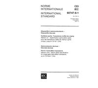 IEC 60747-8-1 Ed. 1.0 b:1987, Semiconductor devices - Discrete devices - Part 8: Field-effect transistors - Section One: Blank detail specification ... field-effect transistors up to 5 W and 1 GHz