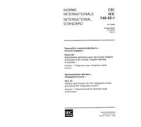 IEC 60748-20-1 Ed. 1.0 b:1994, Semiconductor devices - Integrated circuits - Part 20: Generic specification for film integrated circuits and hybrid ... Requirements for internal visual examination
