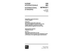 IEC 60748-22-1 Ed. 2.0 b:1997, Semiconductor devices - Integrated circuits - Part 22-1: Blank detail specification for film integrated circuits and ... basis of the capability approval procedures