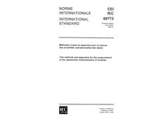 IEC 60773 Ed. 1.0 b:1983, Test methods and apparatus for measurement of the operational characteristics of brushes