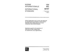 IEC 60787 Ed. 1.0 b:1983, Application guide for the selection of fuse-links of high-voltage fuses for transformer circuit application