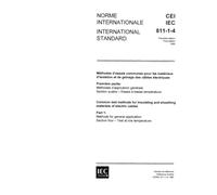 IEC 60811-1-4 Ed. 1.0 b:1985, Common test methods for insulating and sheathing materials of electric cables - Part 1: Methods for general application - Section Four: Test at low temperature