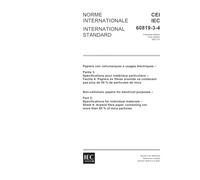 IEC 60819-3-4 Ed. 1.0 b:2001, Non-cellulosic papers for electrical purposes - Part 3: Specifications for individual materials - Sheet 4: Aramid fibre ... not more than 50 % of mica particles