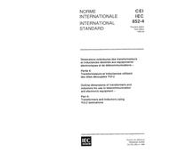 IEC 60852-4 Ed. 1.0 b:1996, Outline dimensions of transformers and inductors for use in telecommunication and electronic equipment - Part 4: Transformers and inductors using YUI-2 laminations