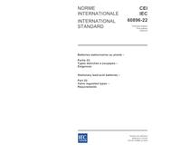 IEC 60896-22 Ed. 1.0 b:2004, Stationary lead-acid batteries - Part 22: Valve regulated types - Requirements