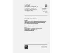IEC 60904-7 Ed. 2.0 b:1998, Photovoltaic devices - Part 7: Computation of spectral mismatch error introduced in the testing of a photovoltaic device