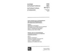 IEC 60917-2-1 Ed. 1.0 b:1993, Modular order for the development of mechanical structures for electronic equipment practices - Part 2: Sectional ... practice - Section 1: Detail specifi