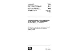 IEC 60949 Ed. 1.0 b:1988, Calculation of thermally permissible short-circuit currents, taking into account non-adiabatic heating effects