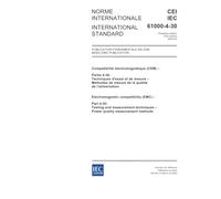 IEC 61000-4-30 Ed. 1.0 b:2003, Electromagnetic compatibility (EMC) - Part 4-30: Testing and measurement techniques - Power quality measurement methods