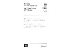 IEC 61033 Ed. 1.0 b:1991, Test methods for the determination of bond strength of impregnating agents to an enamelled wire substrate