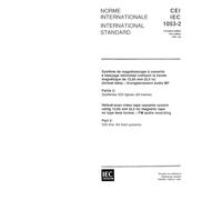 IEC 61053-2 Ed. 1.0 b:1991, Helical-scan video tape cassette system using 12,65 mm (0,5 in) magnetic tape on type Beta format - FM audio recording - Part 2: 525 line-60 field systems