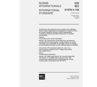 IEC 61076-4-102 Ed. 1.0 b:1997, Connectors with assessed quality for use in d.c., low-frequency analogue and in digital high speed data applications - ... for two-part single-pole connectors