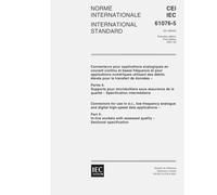 IEC 61076-5 Ed. 1.0 b:2001, Connectors for use in d.c., low-frequency analogue and digital high-speed data applications - Part 5: In-line sockets with assessed quality - Sectional specification