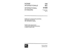 IEC 61080 Ed. 1.0 b:1991, Guide to the measurement of equivalent electrical parameters of quartz crystal units