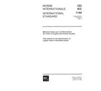 IEC 61144 Ed. 1.0 b:1992, Test method for the determination of oxygen index of insulating liquids