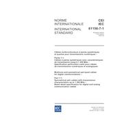 IEC 61156-7-1 Ed. 1.0 b:2003, Multicore and symmetrical pair/quad cables for digital communications - Part 7-1: Symmetrical pair cables with ... for digital and analog communication cab