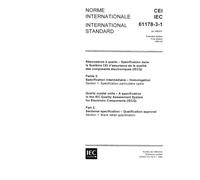 IEC 61178-3-1 Ed. 1.0 b:1993, Quartz crystal units - A specification in the IEC Quality Assessment System for Electronic Components (IECQ) - Part 3: ... - Section 1: Blank detail specification