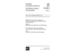 IEC 61189-1 Ed. 1.1 b:2001, Test methods for electrical materials, interconnection structures and assemblies - Part 1: General test methods and methodology