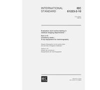 IEC 61223-2-10 Ed. 1.0 en:1999, Evaluation and routine testing in medical imaging departments - Part 2-10: Constancy tests - X-ray equipment for mammography