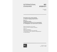 IEC 61223-3-1 Ed. 1.0 en:1999, Evaluation and routine testing in medical imaging departments - Part 3-1: Acceptance tests - Imaging performance of ... for radiographic and radioscopic systems