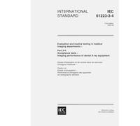 IEC 61223-3-4 Ed. 1.0 en:2000, Evaluation and routine testing in medical imaging departments - Part 3-4: Acceptance tests - Imaging performance of dental X-ray equipment