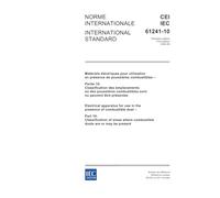 IEC 61241-10 Ed. 1.0 b:2004, Electrical apparatus for use in the presence of combustible dust - Part 10: Classification of areas where combustible dusts are or may be present