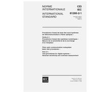 IEC 61280-2-1 Ed. 1.0 b:1998, Fibre optic communication subsystem basic test procedures - Part 2-1: Test procedures for digital systems - Receiver sensitivity and overload measurement