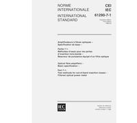 IEC 61290-7-1 Ed. 1.0 b:1998, Optical fibre amplifiers - Basic specification - Part 7-1: Test methods for out-of-band insertion losses - Filtered optical power meter