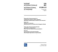 IEC 61300-3-5 Ed. 1.0 b:2004, Fibre optic interconnecting devices and passive components - Basic test and measurement procedures - Part 3-5: ... - Wavelength dependence of attenuation
