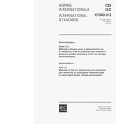IEC 61340-2-3 Ed. 1.0 b:2000, Electrostatics - Part 2-3: Methods of test for determining the resistance and resistivity of solid planar materials used to avoid electrostatic charge accumulation