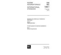 IEC 61386-1 Ed. 1.0 b:1996, Conduit systems for electrical installations - Part 1: General requirements