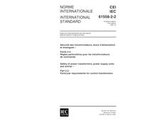 IEC 61558-2-2 Ed. 1.0 b:1997, Safety of power transformers, power supply units and similar - Part 2-2: Particular requirements for control transformers