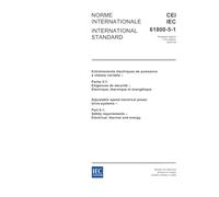 IEC 61800-5-1 Ed. 1.0 b:2003, Adjustable speed electrical power drive systems - Part 5-1: Safety requirements - Electrical, thermal and energy
