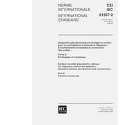 IEC 61837-2 Ed. 1.0 b:2000, Surface mounted piezoelectric devices for frequency control and selection - Standard outlines and terminal lead connections - Part 2: Ceramic enclosures