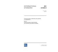 IEC 61850-5 Ed. 1.0 en:2003, Communication networks and systems in substations - Part 5: Communication requirements for functions and device models
